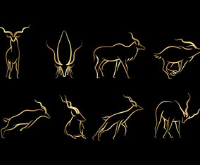 Gold Linear Kudu Vectors