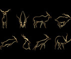 Gold Linear Kudu Vectors