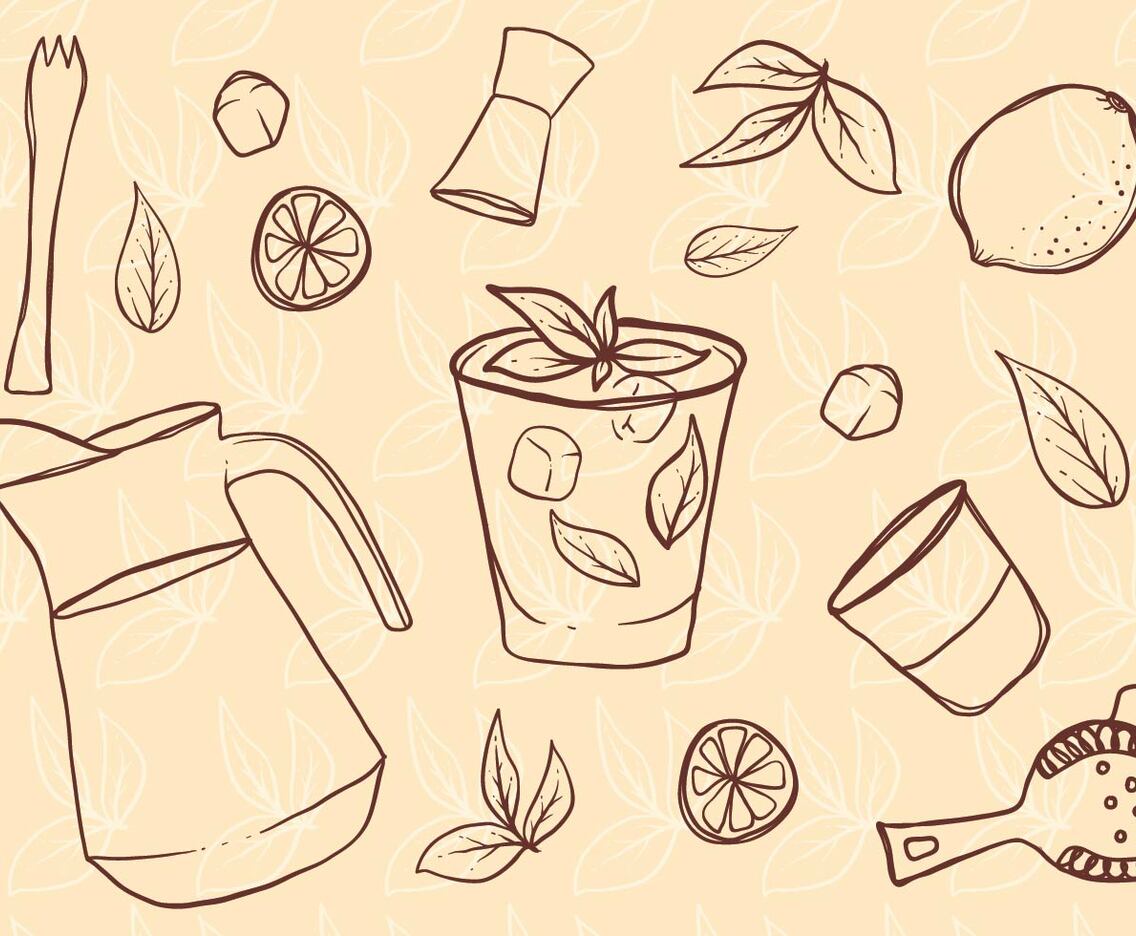Free Hand Drawn Caipirinha Set