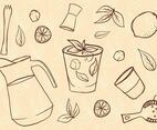 Free Hand Drawn Caipirinha Set