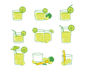 Caipirinha cocktail Icons