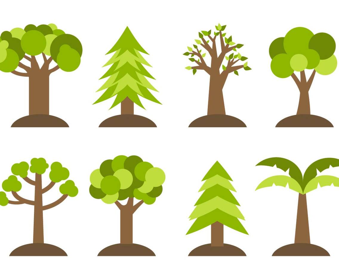 Free Different Trees Icons Vector