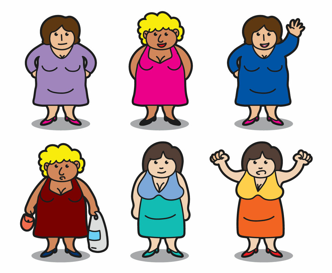 Fat Women Vector