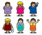 Fat Women Vector