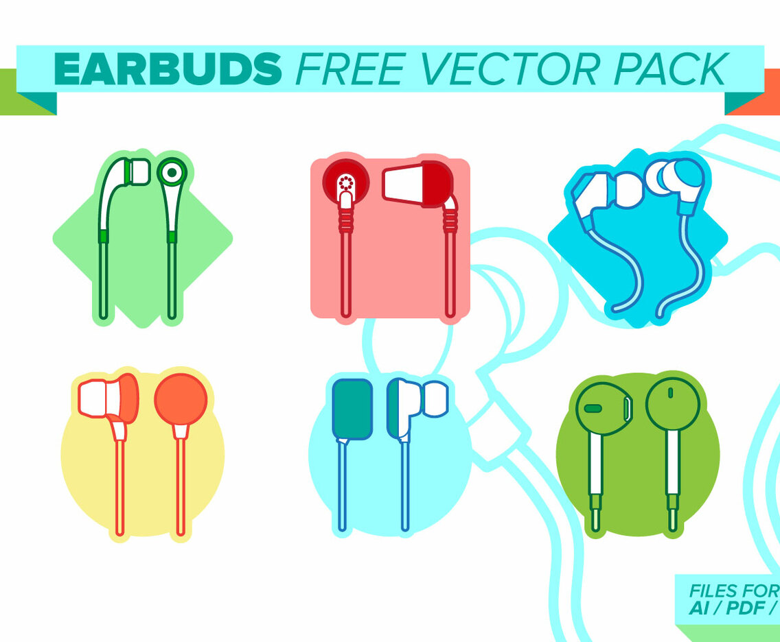 Ear Buds Free Vector Pack