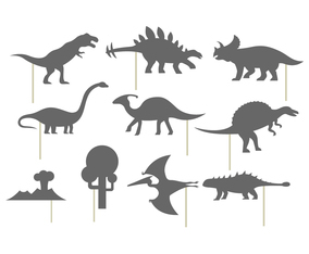Shadow puppet of dinosaurs