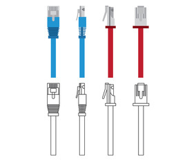 Set Of RJ45 Vector