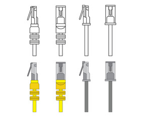 Set Of RJ45 Vector