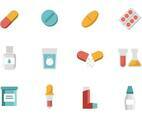 Free Medicine  Drugs  Collection Icons Vector