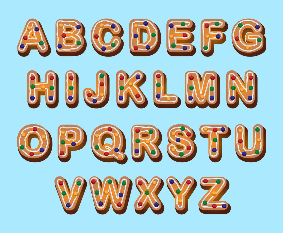 Free Christmas Alphabet Cookies