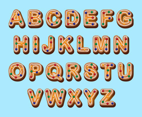 Free Christmas Alphabet Cookies