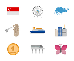 Free Singapore Icons Vector