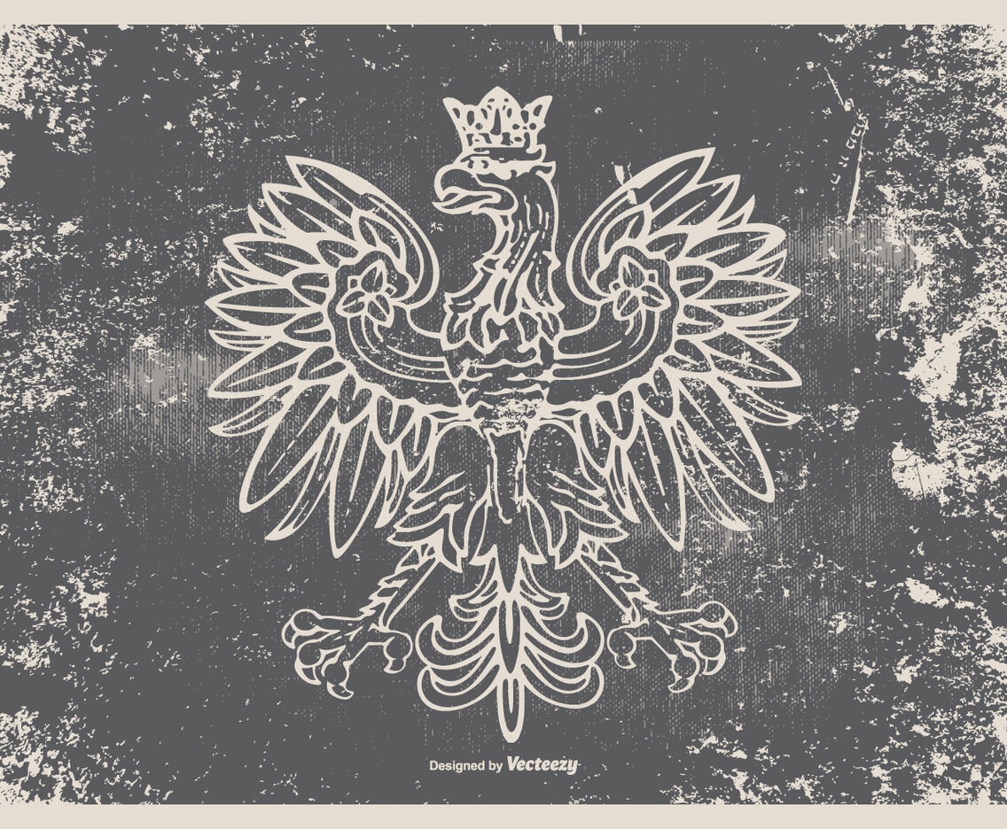 Grunge Polish Eagle Illustration
