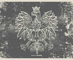 Grunge Polish Eagle Illustration