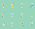 Vector Illustration Of Cocktails