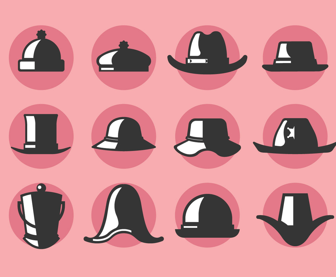 Bonnet and Hat Vector Icons