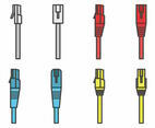 Flat RJ45 Connector Set