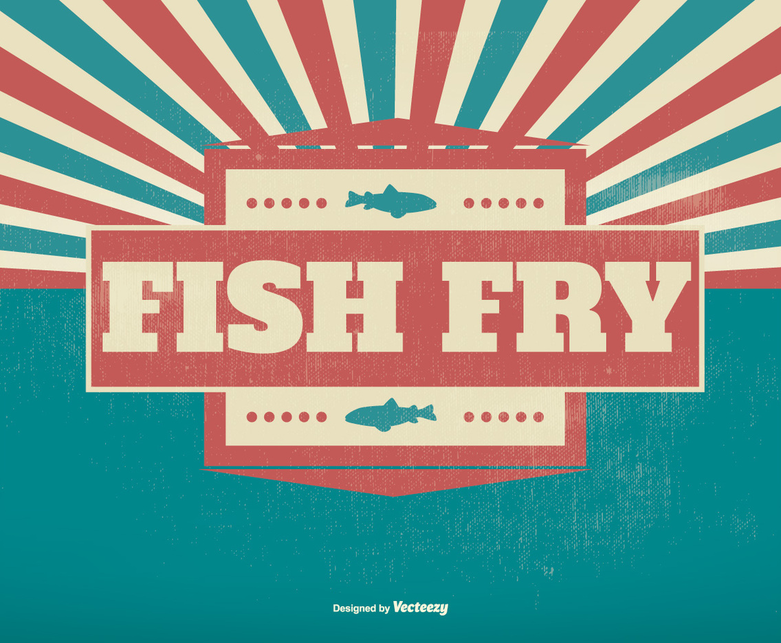 Fish Fry Retro Illustration
