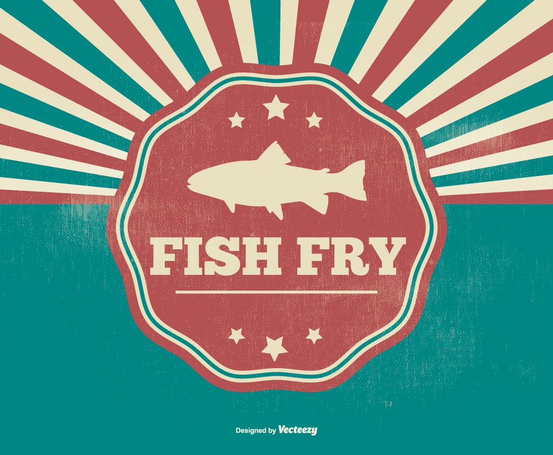 Fish Fry Retro Illustration