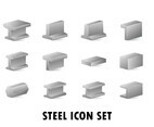 Metallurgy Products Vector Realistic Icons