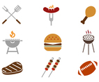 Free Tailgating Feast Icons Vector
