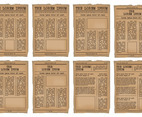 Old Newspaper Template vector set