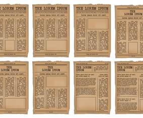 Old Newspaper Template vector set