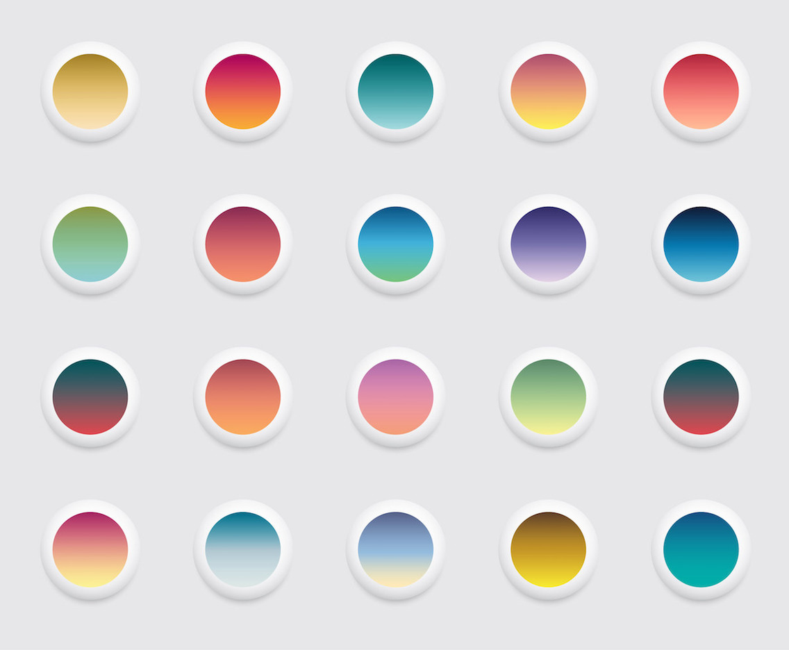 Free Rounded Linear Gradient Icons Vector