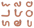 Free Cartoon Earthworm Vector