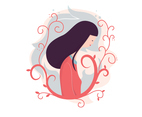 Girl Illustration Background
