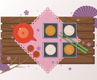 Mooncake Dessert Vector