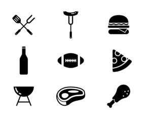 Free Tailgating Feast Icons Vector