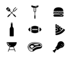 Free Tailgating Feast Icons Vector