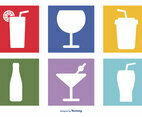 Assorted Drinks Icon Set