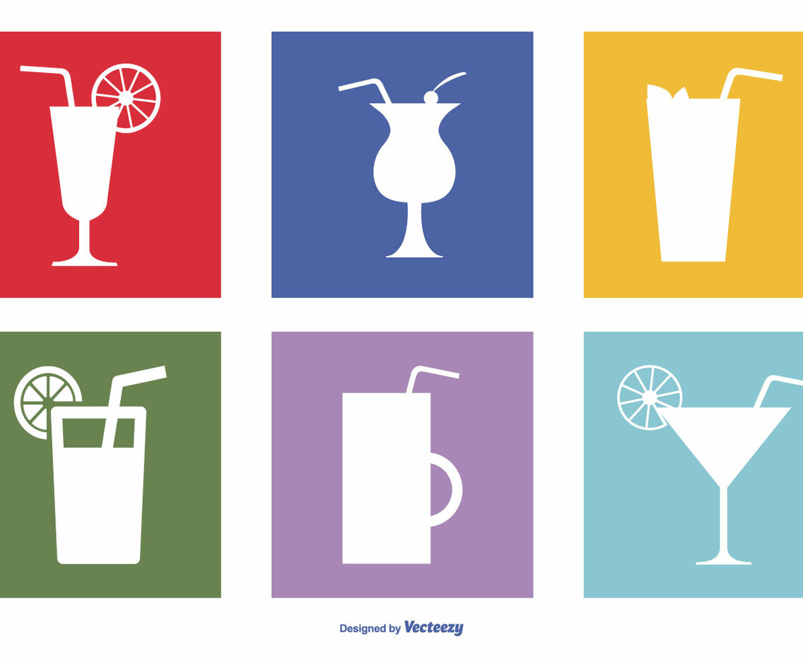 Assorted Drinks Icon Set