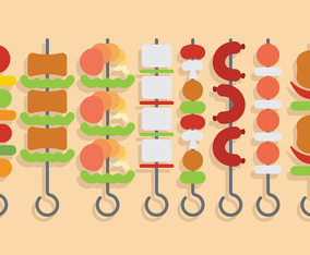Free Brochette Icons Vector