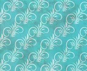 Blue Vector Western Flourish Seamless Pattern