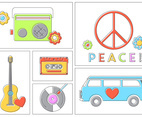 Hippie Vector Set