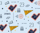 Free Basket Ball Pattern Vector