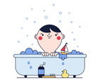 Free Baby Bath Vector