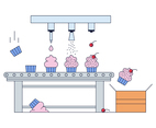 Free Cupcake Factory Vector