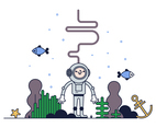 Free Diver Vector