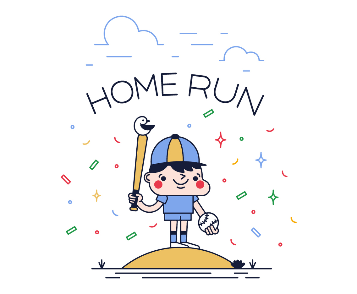 Free Home Run Vector