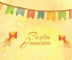 Free Vector Junina Watercolor Background