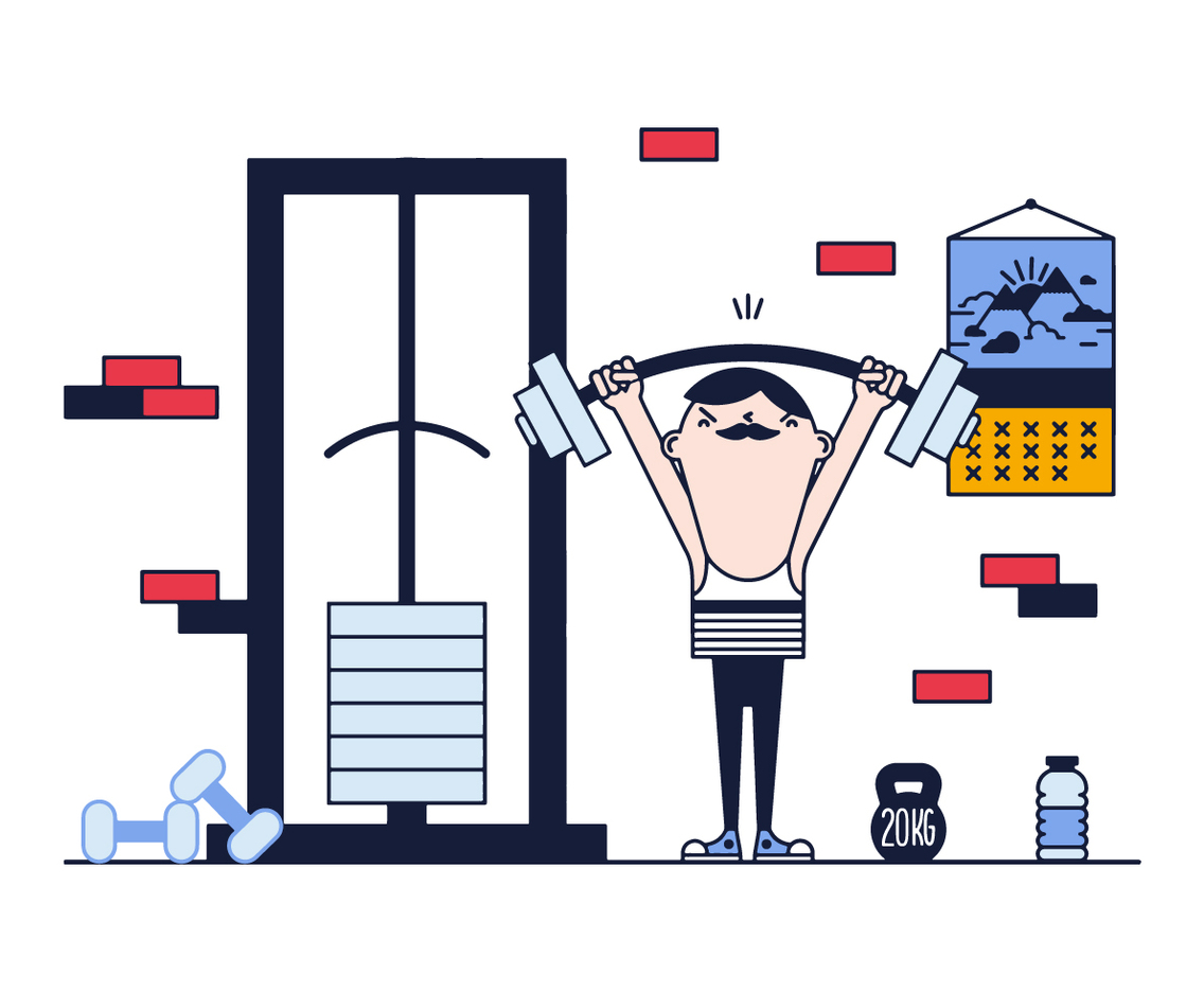 Free Weight Lifting Vector