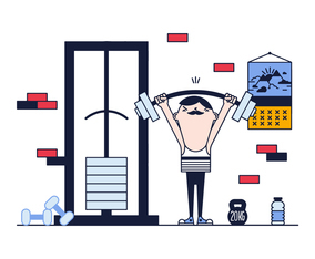 Free Weight Lifting Vector