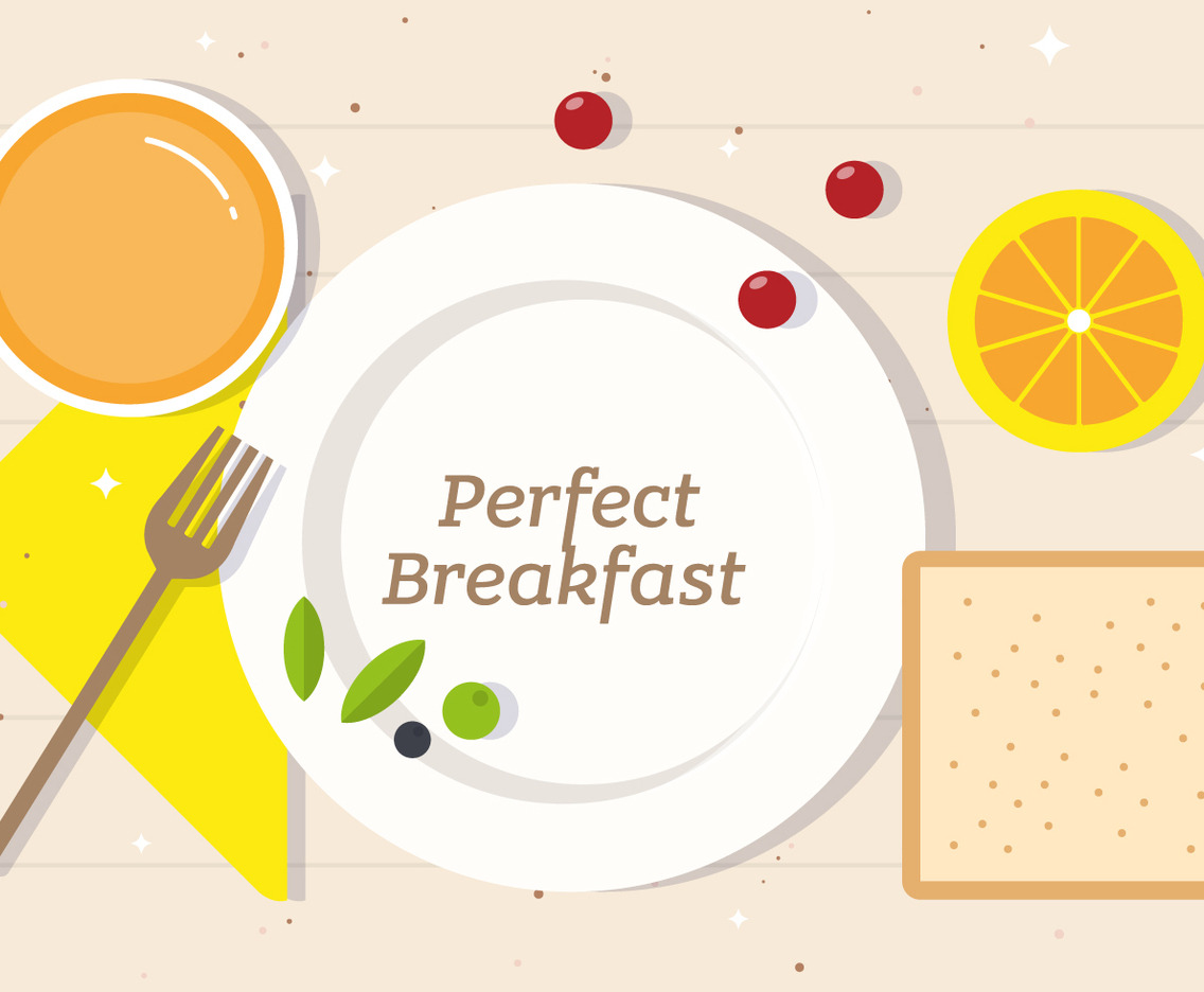 Free Perfect Breakfast Vector Illustration