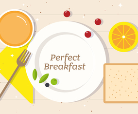 Free Perfect Breakfast Vector Illustration