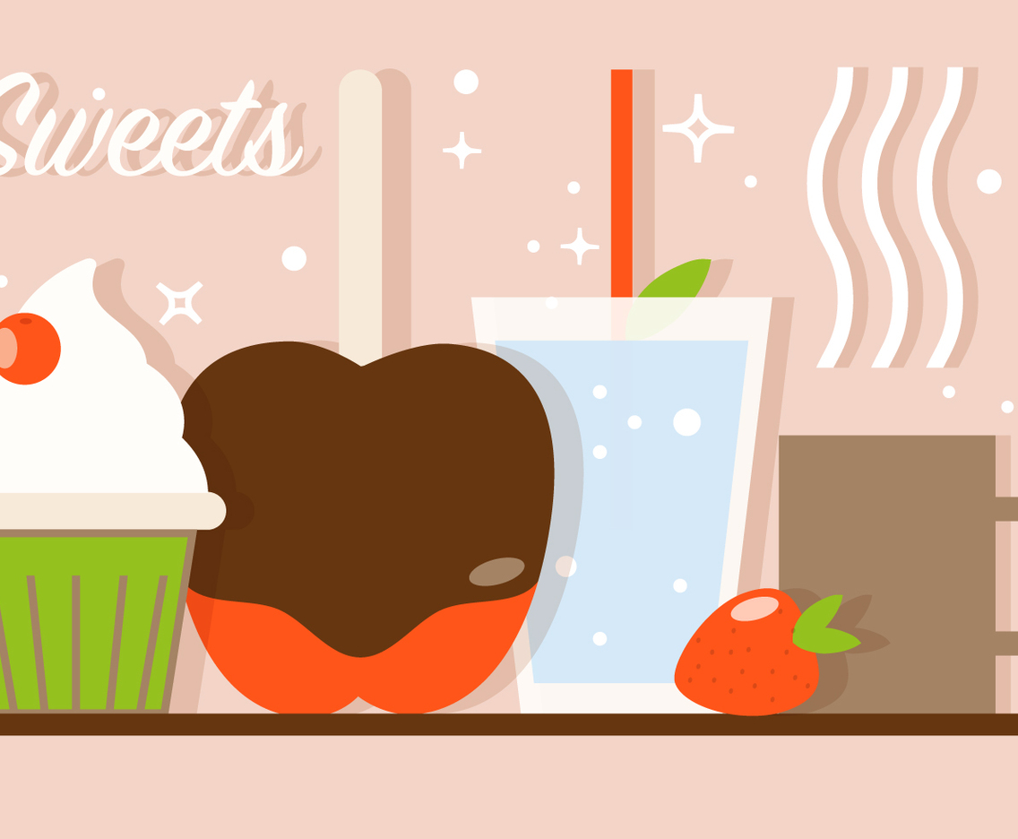 Free Sweet Cafe Vector Illustration