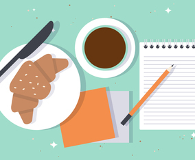 Free Croissant Break Vector Illustration